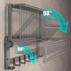 Porta Toalha Toalheiro Duplo Banheiro Retrátil Inox