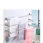 Porta Toalha Triplo Em Aço Inox Banheiro 60cm Modelo Romano