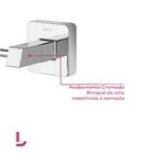 Porta-toalhas Bastão Rosto Trip Cromado - Docol