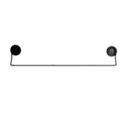 Porta Toalhas Bastão Smartfix Preto