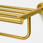 Porta Toalhas De Hotel Com Prateleira Inox (tarsila Dourado)