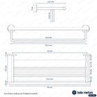 Porta Toalhas De Hotel Com Prateleira Inox (tarsila Preto)