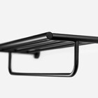 Porta Toalhas De Hotel Com Prateleira Inox (tarsila Preto)