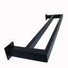 Porta Toalhas De Parede Jacaraipe Duplo 60cm Preto Inox 304