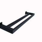 Porta Toalhas De Parede Jacaraipe Duplo 80cm Preto Inox 304