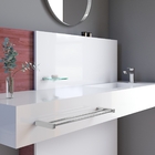 Porta Toalhas Duplo 50cm Para Banheiro Metal Alto Brilho Troia