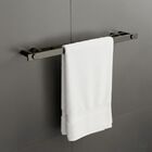 Porta Toalhas Duplo 60cm Aço Inox Preto Fosco Patmos