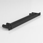 Porta Toalhas Duplo 60cm Aço Inox Preto Fosco Patmos