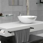 Porta Toalhas Duplo 60cm Para Banheiro Metal Preto Fosco Troia