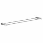 Porta Toalhas Duplo 70cm Para Banheiro Metal Alto Brilho Troia