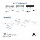 Porta Toalhas Duplo 70cm Para Banheiro Metal Preto Fosco Troia