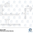 Porta Toalhas Duplo (mondrian Cromado)