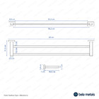 Porta Toalhas Duplo (mondrian Dourado)