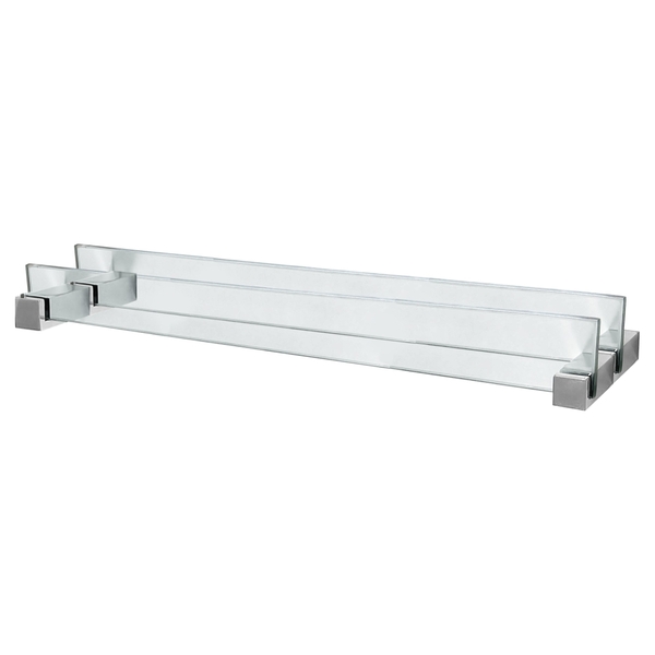 Porta Toalhas Duplo Em Vidro Vitralle 405vt Grego Metal