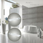 Porta Toalhas Duplo Em Vidro Vitralle 405vt Grego Metal