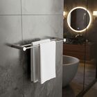 Porta Toalhas Duplo Para Banheiro Metal Escovado 32cm Orion