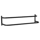 Porta Toalhas Toalheiro Duplo P/ Porta Ou Parede Preto 60cm