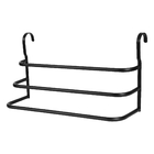 Porta Toalhas Triplo Toalheiro Para Box Preto Fosco