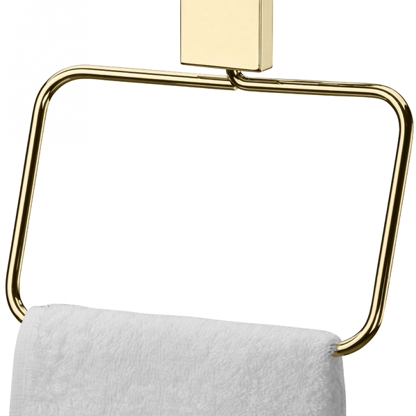 Porta Tolha Toalheiro Argola Banheiro Dourado Future 7507dd