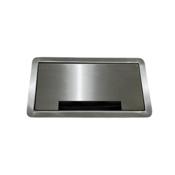 Porta Tomada De Embutir Aço Inox 4 Entradas Moderno Prático