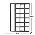 Porta Travessa De Correr 2 Folhas 210 X 150cm Linha 25 Preto