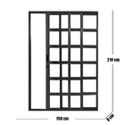 Porta Travessa De Correr 3 Folhas Linha 25 210 X 150 Preto