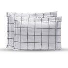 Porta Travesseiro 2 Peças Tecido Percal 180 Fios Atual Quadri