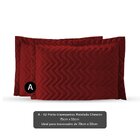 Porta Travesseiro 2 Peças Tecido Percal Matelado Chevron Casa