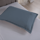 Porta Travesseiro 300 Fios Matelado Azul 70x50cm