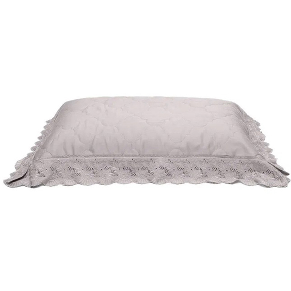 Porta Travesseiro Buettner Percal 300 Fios C- Renda Estela 50