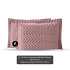 Porta Travesseiro Chevron 2 Peças - Rosê