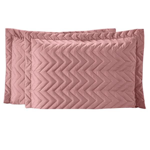 Porta Travesseiro Chevron 2 Peças - Rosê