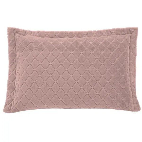 Porta Travesseiro Plush Inove 55cm X 80cm - Hedrons Rosa Tule