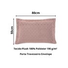 Porta Travesseiro Plush Inove 55cm X 80cm - Hedrons Rosa Tule