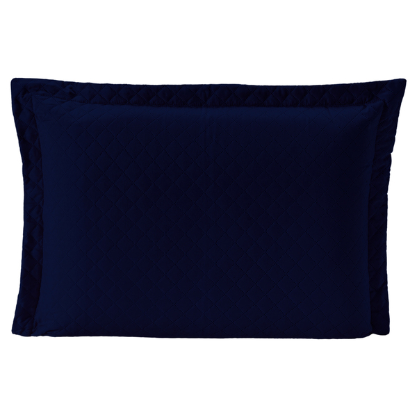 Porta Travesseiro Pratik Azul Marinho/cinza Avulso Dupla Face