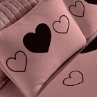 Porta Travesseiro Tecebem Malha Matelado Coração Estampado Ro