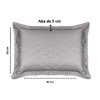 Porta Travesseiro Utrassônico 50cmx70cm Noruega Chumbo
