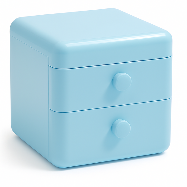 Porta Treco Mini Gaveta Caixa Organizadora Azul