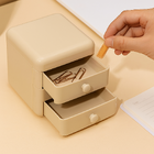 Porta Treco Mini Gaveta Caixa Organizadora Bege