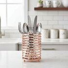 Porta Utensilos De Metal Cobre 12 5cm X 12 5cm X 15 8cm