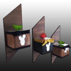 Porta Vaso Decorativo De Parede Madeira Mdf Laminado