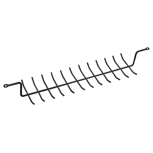 Porta Vassouras Duplo Aramado De Parede De 24 Unidades Preto