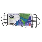 Porta Vassouras E Rodos Suporte Preto Organizador Lavanderia