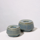 Porta Vela Cerâmica Lydia - Azul