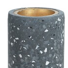 Porta Vela Cinza Escuro Em Cimento 14 Cm D'rossi