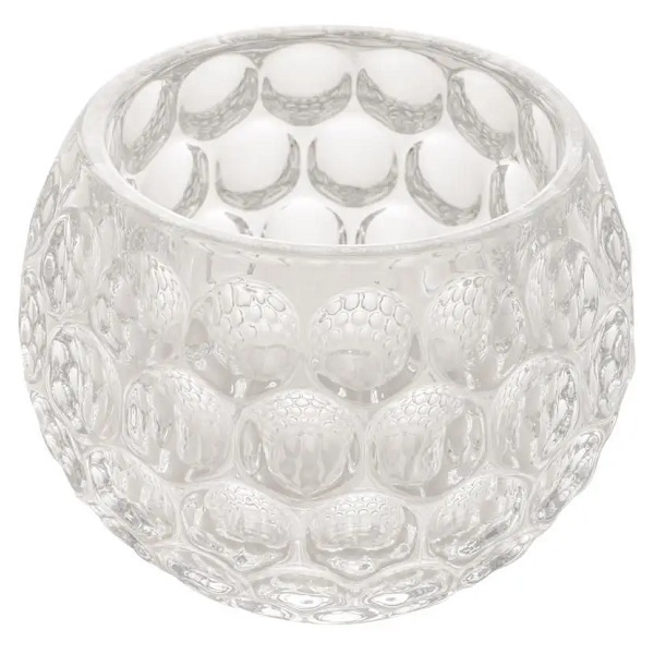 Porta Vela De Cristal Bolha 9 5 X 7 5cm Lyor 4416