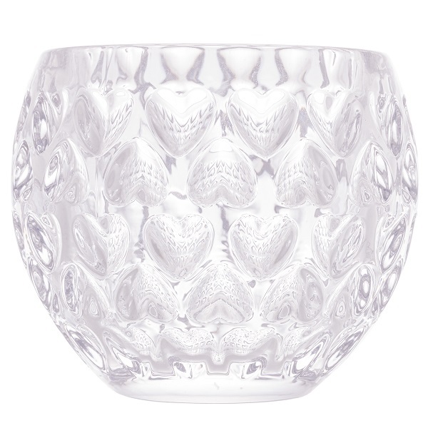 Porta Vela De Cristal Coraçao 9 5 X 7 5cm Lyor 1996