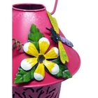 Porta Vela De Jardim Base Metal Flor Borboleta Casinha Rosa (
