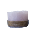 Porta Vela De Quartzo Rosa - 10cm