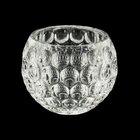 Porta-vela Em Cristal Lyor Bolhas 11x9cm